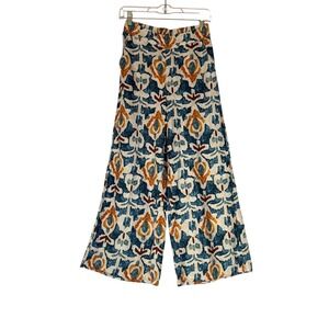 Christian Siriano New York Wide Leg Pants Boho Tribal Print Elastic Waist XS